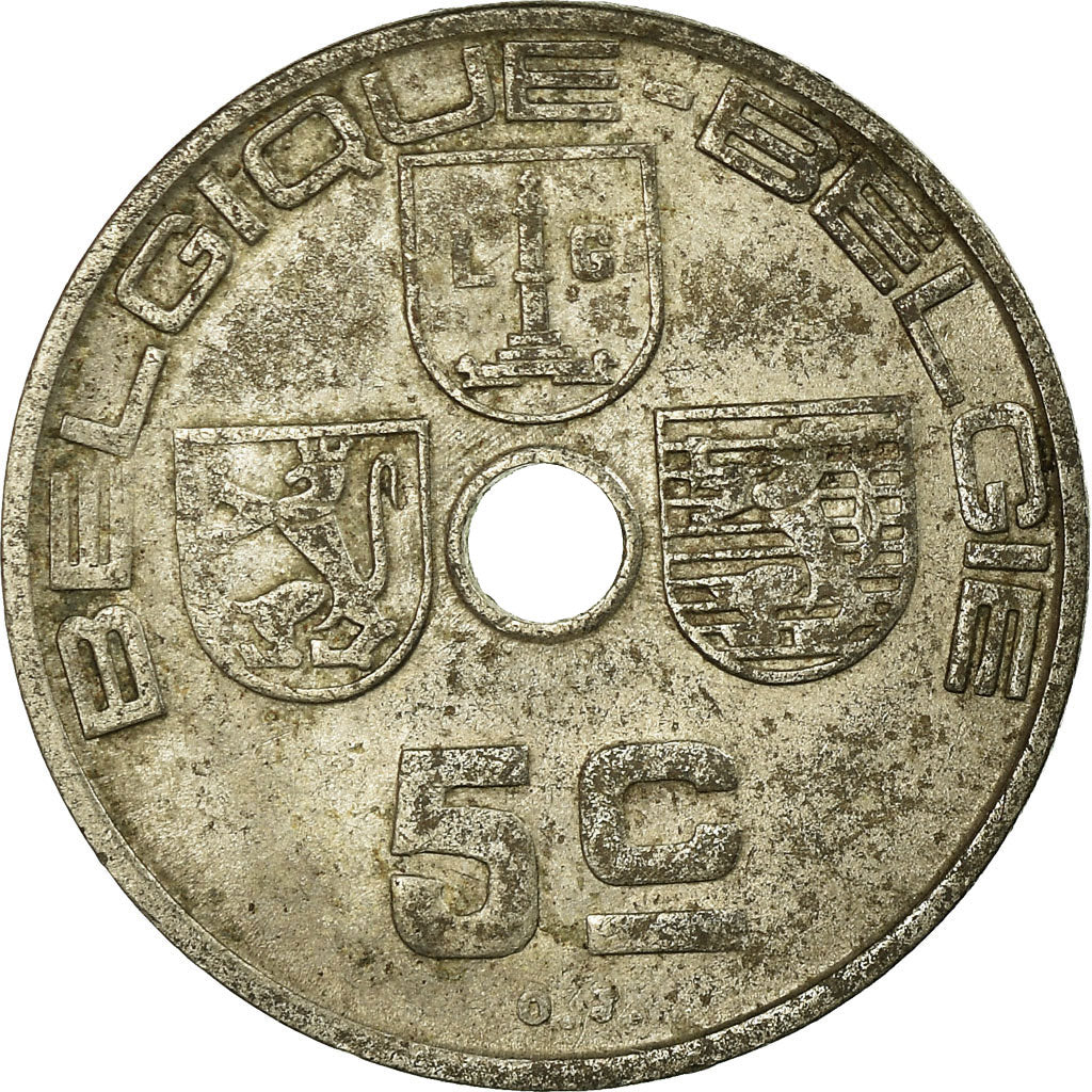 Coin, Belgium, 5 Centimes, 1938, VF(30-35), Nickel-brass, KM:110.1