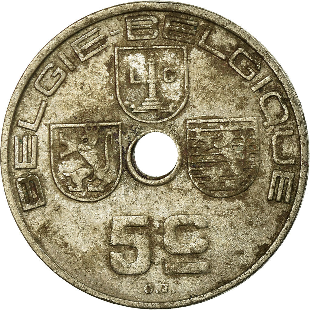 Coin, Belgium, 5 Centimes, 1939, VF(20-25), Nickel-brass, KM:111