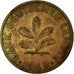 Coin, GERMANY - FEDERAL REPUBLIC, 5 Pfennig, 1949, Stuttgart, VF(20-25), Brass