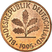 Coin, GERMANY - FEDERAL REPUBLIC, Pfennig, 1995, Stuttgart, VF(30-35), Copper