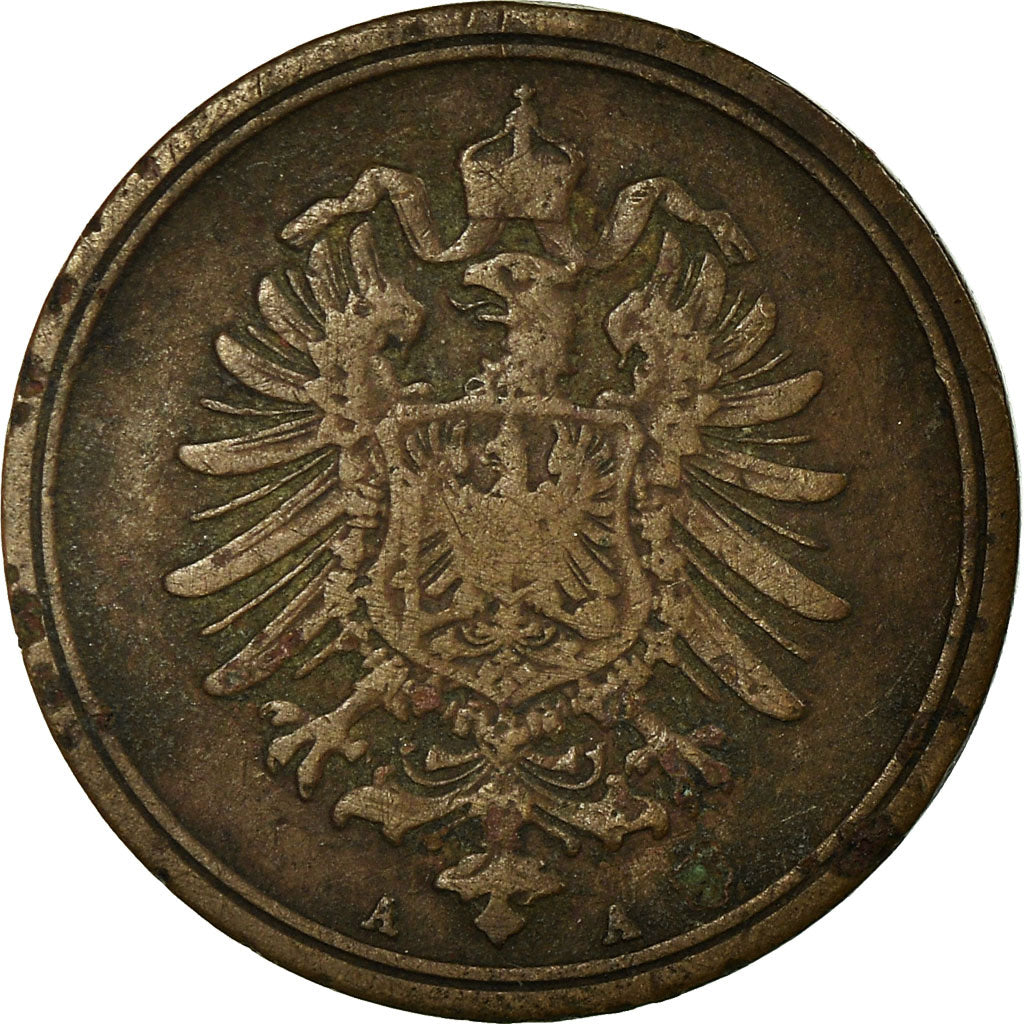 Münze, GERMANY - EMPIRE, Wilhelm I, Pfennig, 1889, Berlin, S+, Kupfer, KM:1