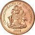 Monnaie, Bahamas, Elizabeth II, Cent, 2004, Franklin Mint, TTB+, Copper Plated