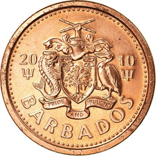 Coin, Barbados, Cent, 2010, Franklin Mint, AU(50-53), Copper Plated Steel