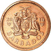 Coin, Barbados, Cent, 2010, Franklin Mint, AU(50-53), Copper Plated Steel