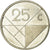 Coin, Aruba, Beatrix, 25 Cents, 1986, Utrecht, EF(40-45), Nickel Bonded Steel