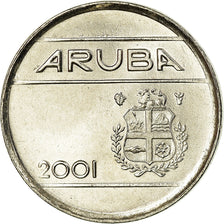 Coin, Aruba, Beatrix, 5 Cents, 2001, Utrecht, EF(40-45), Nickel Bonded Steel