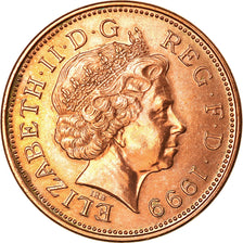 Coin, Great Britain, Elizabeth II, 2 Pence, 1999, EF(40-45), Bronze, KM:987a
