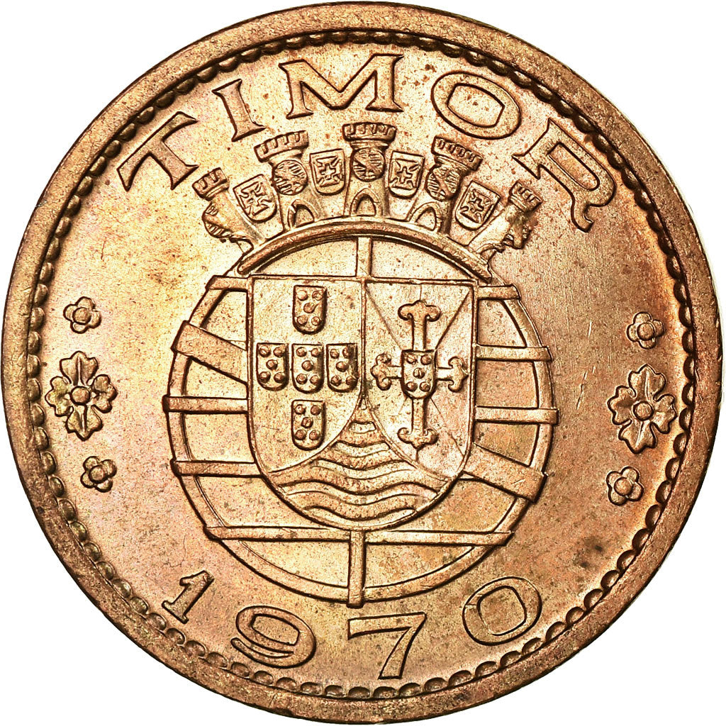 Coin, Timor, Escudo, 1970, Lisbon, EF(40-45), Bronze, KM:19