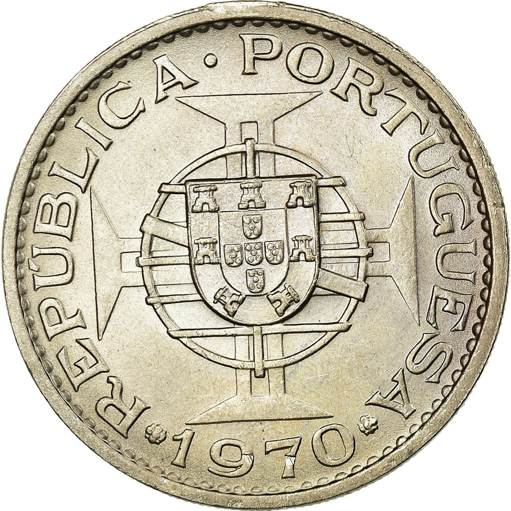 Coin, Timor, 5 Escudos, 1970, Lisbon, EF(40-45), Copper-nickel, KM:21