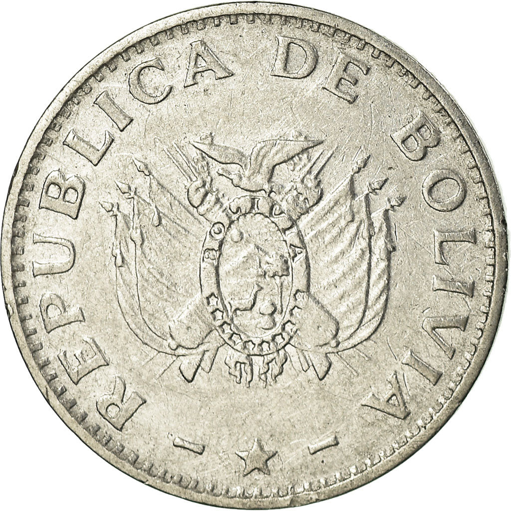 Coin, Bolivia, 10 Centavos, 1995, EF(40-45), Stainless Steel, KM:202