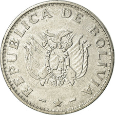 Coin, Bolivia, 10 Centavos, 1995, EF(40-45), Stainless Steel, KM:202