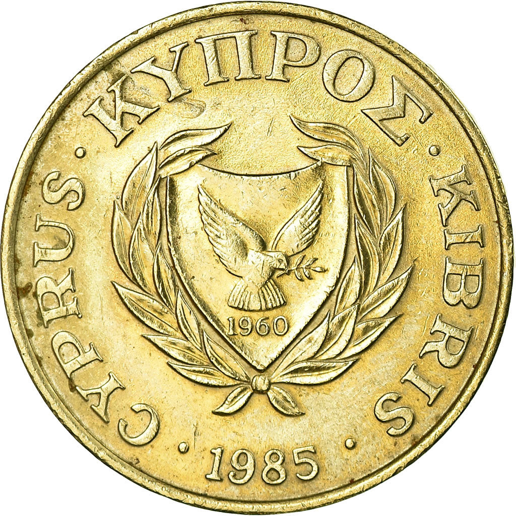Monnaie, Chypre, 5 Cents, 1985, TB+, Nickel-brass, KM:55.2