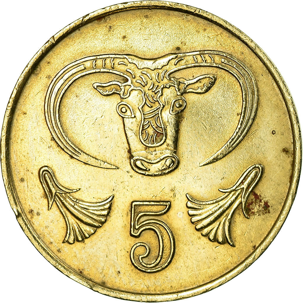 Monnaie, Chypre, 5 Cents, 1985, TB+, Nickel-brass, KM:55.2