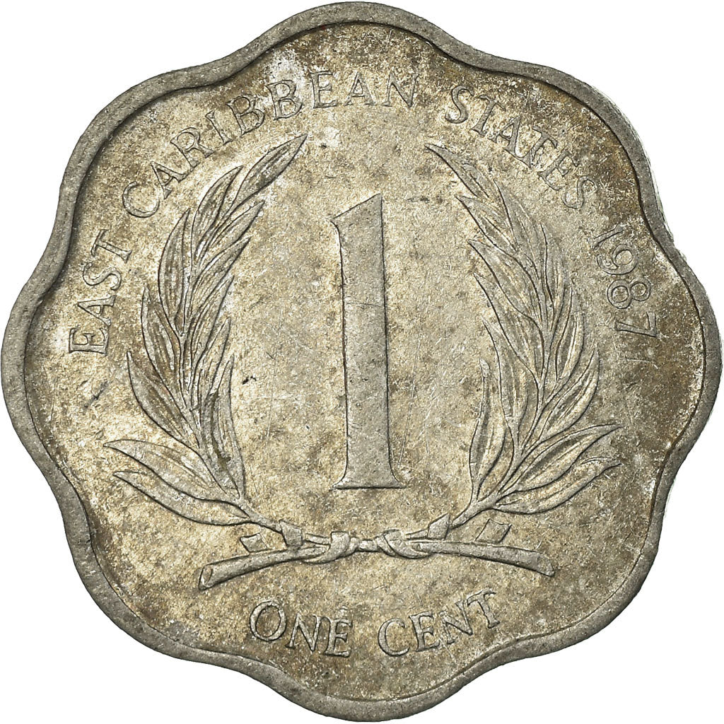 Moneta, Państwa Wschodnich Karaibów, Elizabeth II, Cent, 1987, VF(30-35)