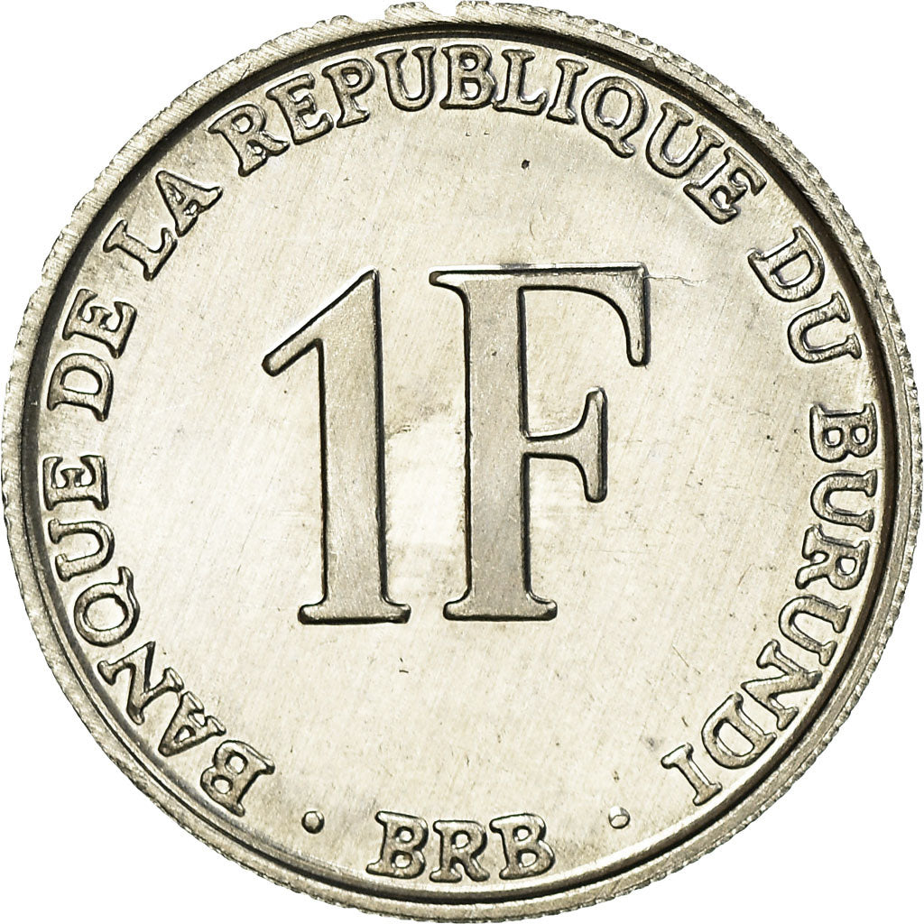 Coin, Burundi, Franc, 1993, EF(40-45), Aluminum, KM:19