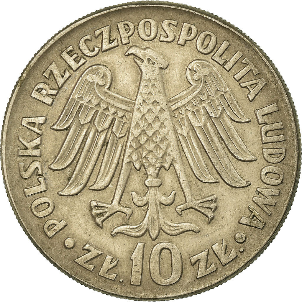 Munten, Polen, 10 Zlotych, 1964, Warsaw, FR+, Copper-nickel, KM:52.1