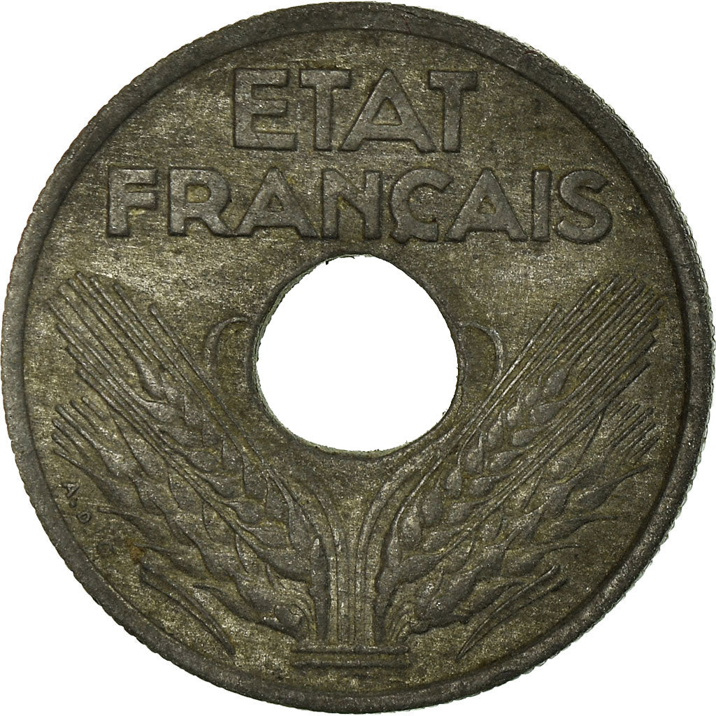 Moneta, Francia, État français, 10 Centimes, 1941, Paris, MB+, Zinco