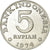 Coin, Indonesia, 5 Rupiah, 1974, EF(40-45), Aluminum, KM:37