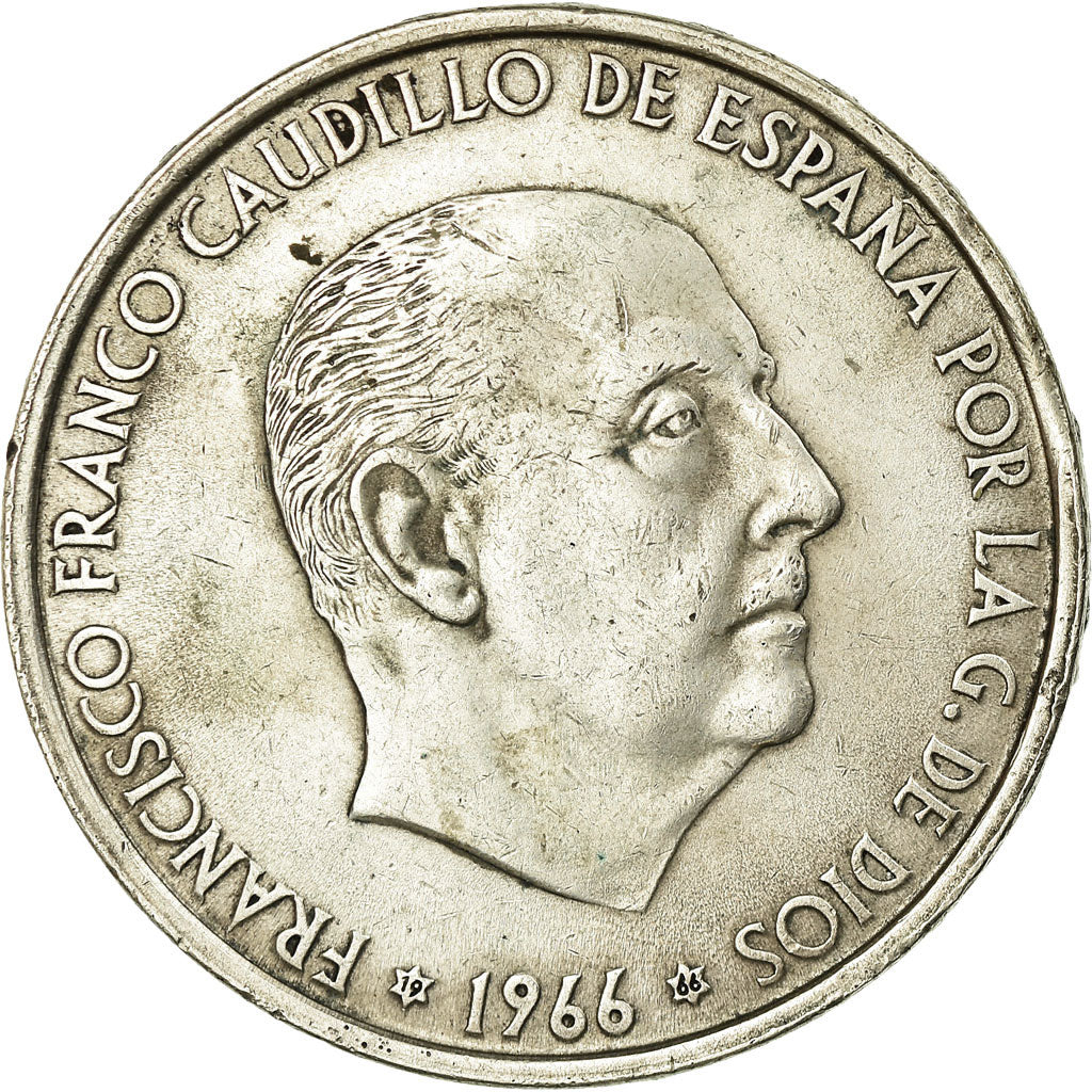 Coin, Spain, Caudillo and regent, 100 Pesetas, 1966, Madrid, EF(40-45), Silver