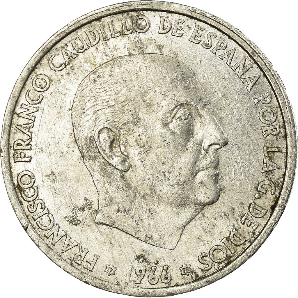 Coin, Spain, Francisco Franco, caudillo, 50 Centimos, 1972, EF(40-45), Aluminum