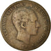Moneda, España, Alfonso XII, 10 Centimos, 1879, Madrid, BC+, Bronce, KM:675
