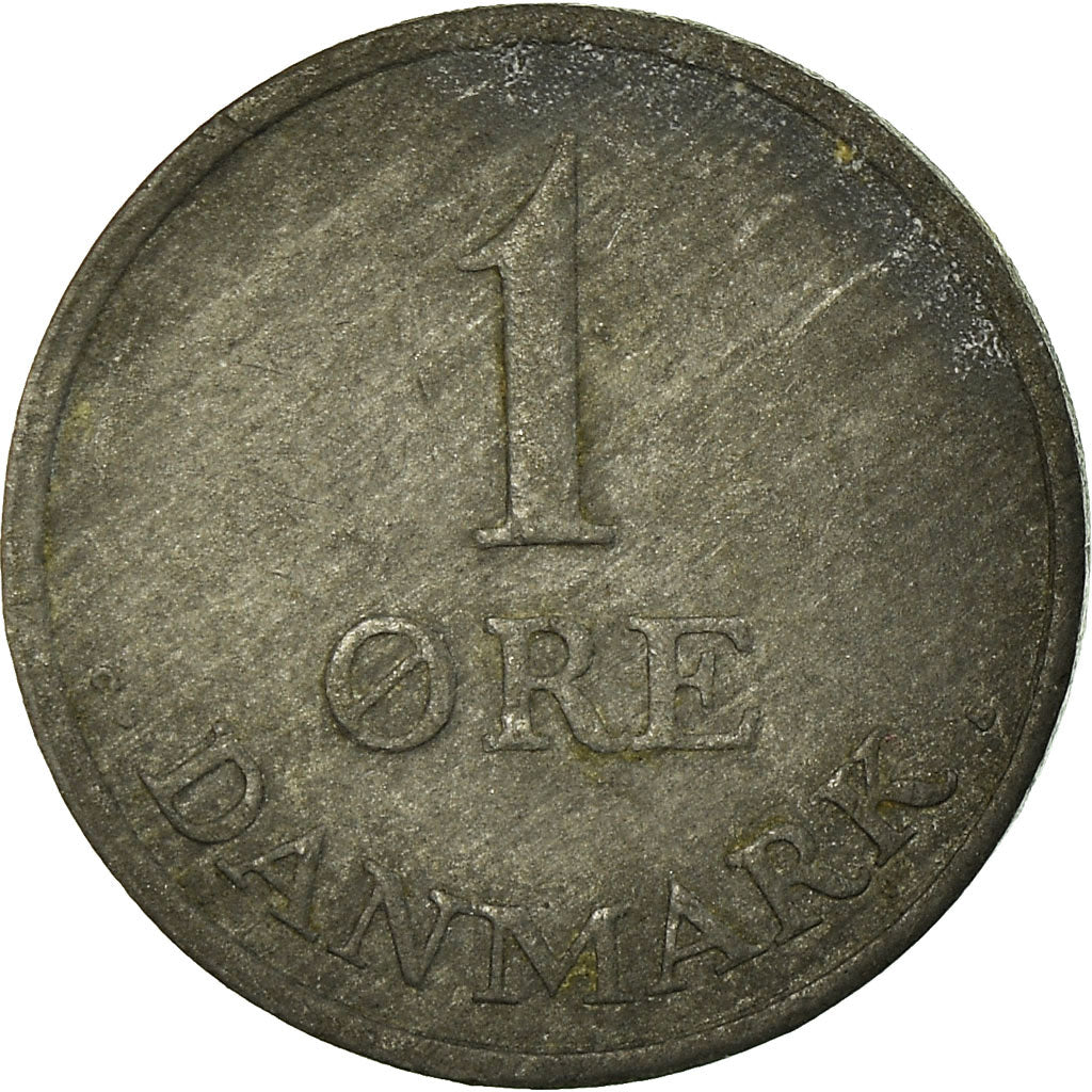 Coin, Denmark, Frederik IX, Ore, 1956, Copenhagen, VF(30-35), Zinc, KM:839.2