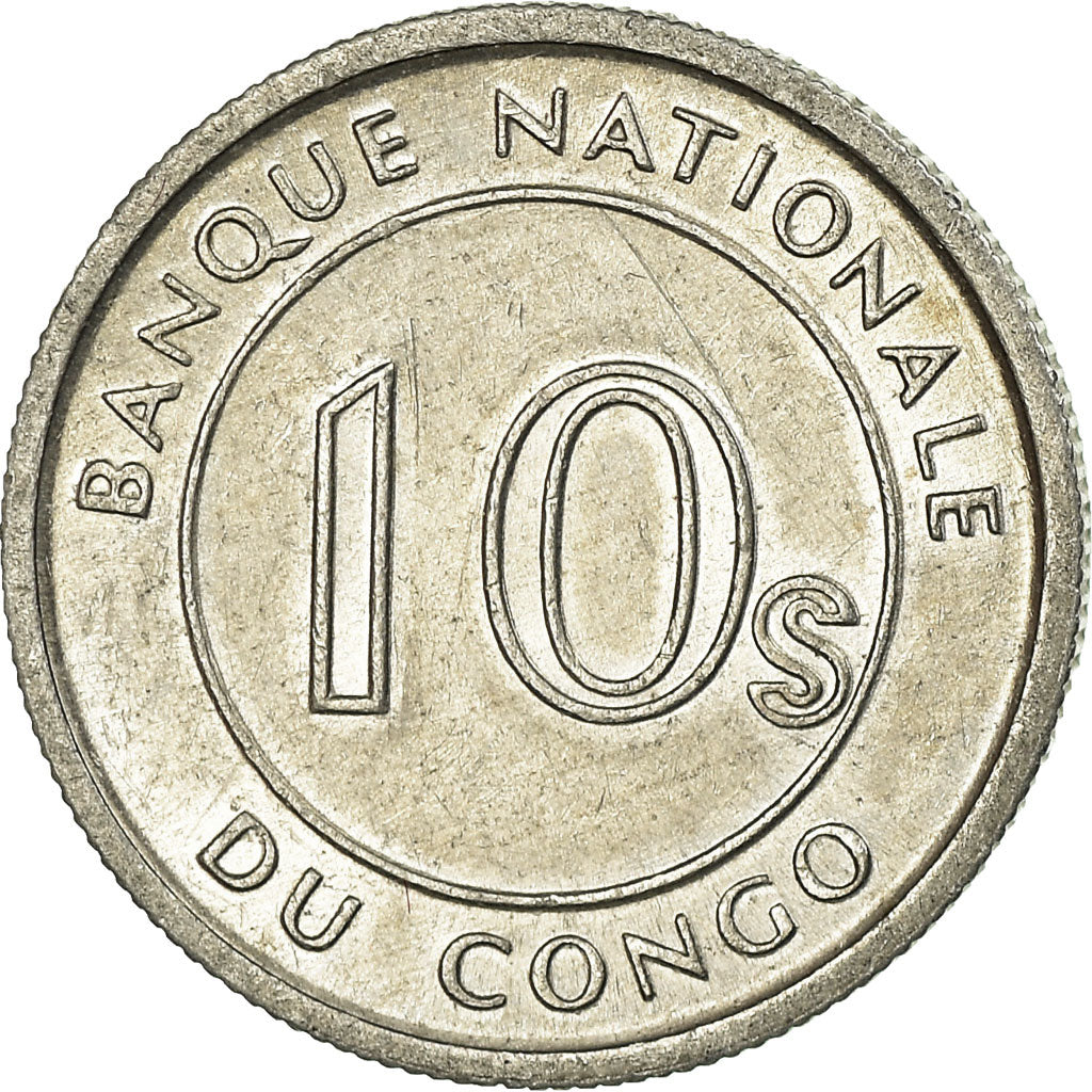 Moneta, CONGO, REPUBBLICA DEMOCRATICA DEL, 10 Sengis, 1967, Paris, BB