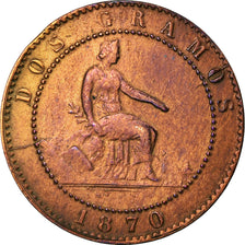Coin, Spain, Provisional Government, 2 Centimos, 1870, Madrid, EF(40-45)