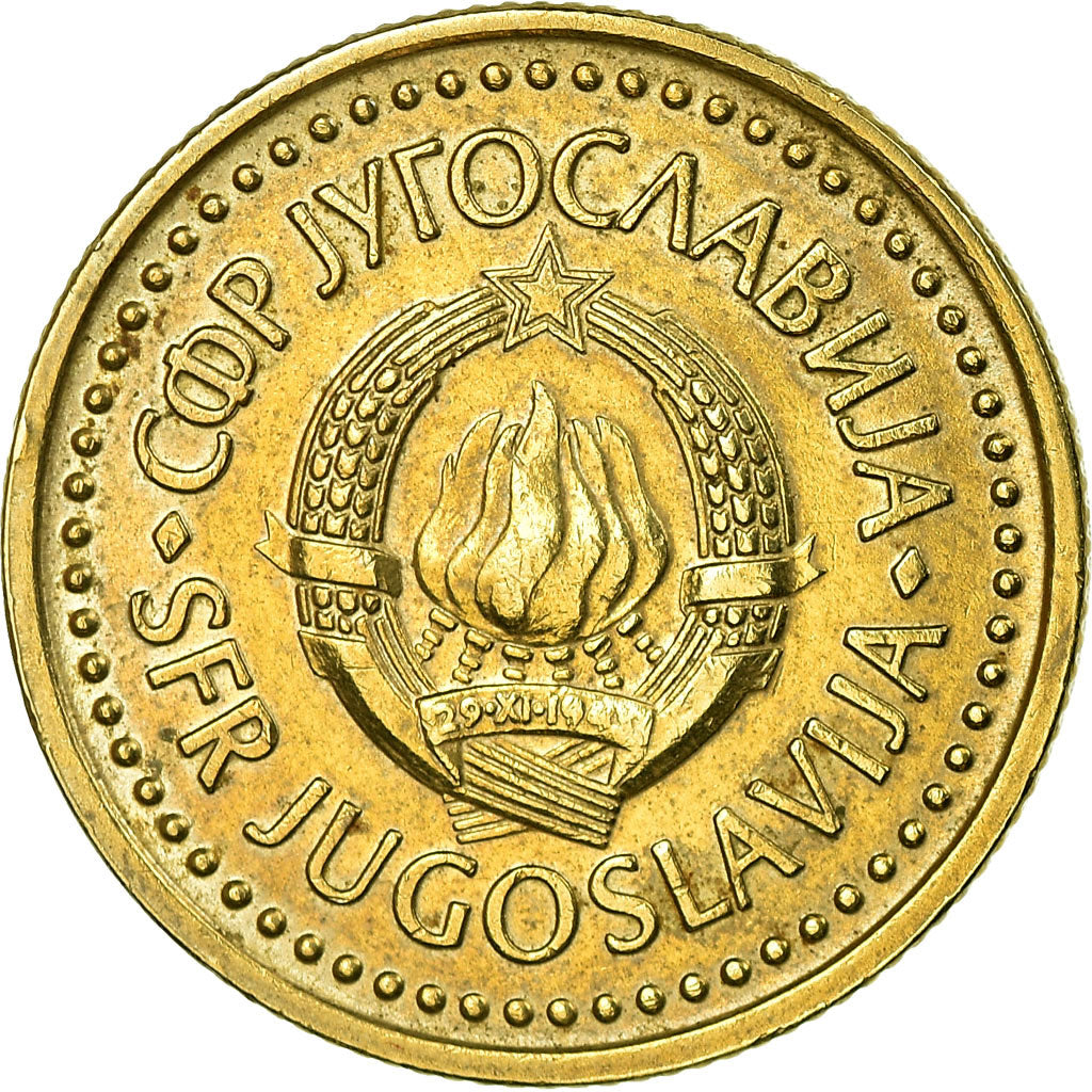 Coin, Yugoslavia, 2 Dinara, 1982, EF(40-45), Nickel-brass, KM:87