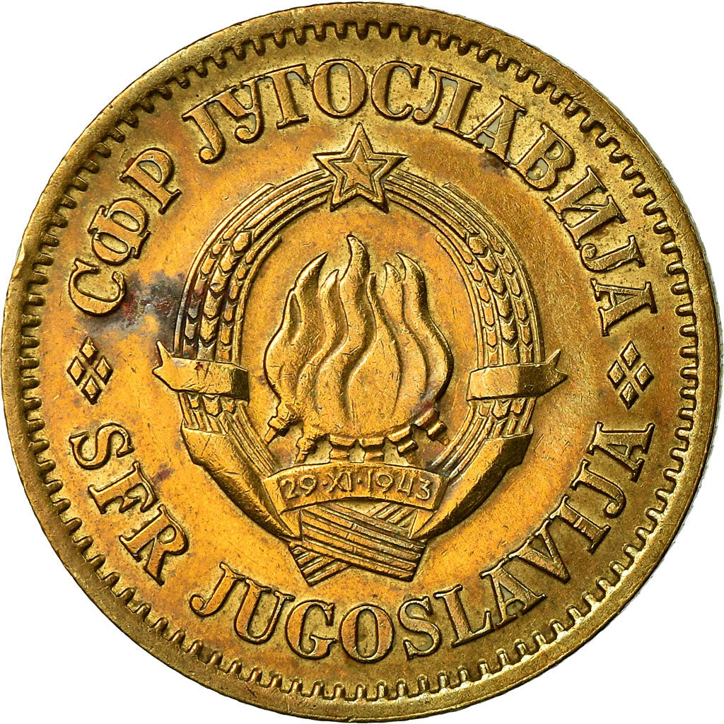 Moeda, Jugoslávia, 20 Para, 1965, EF(40-45), Latão, KM:45