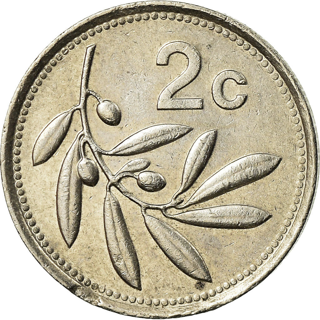 Moneda, Malta, 2 Cents, 1986, British Royal Mint, MBC, Cobre - níquel, KM:79