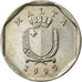 Coin, Malta, 5 Cents, 1995, British Royal Mint, EF(40-45), Copper-nickel, KM:95