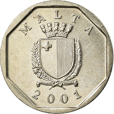 Coin, Malta, 5 Cents, 2001, British Royal Mint, EF(40-45), Copper-nickel, KM:95