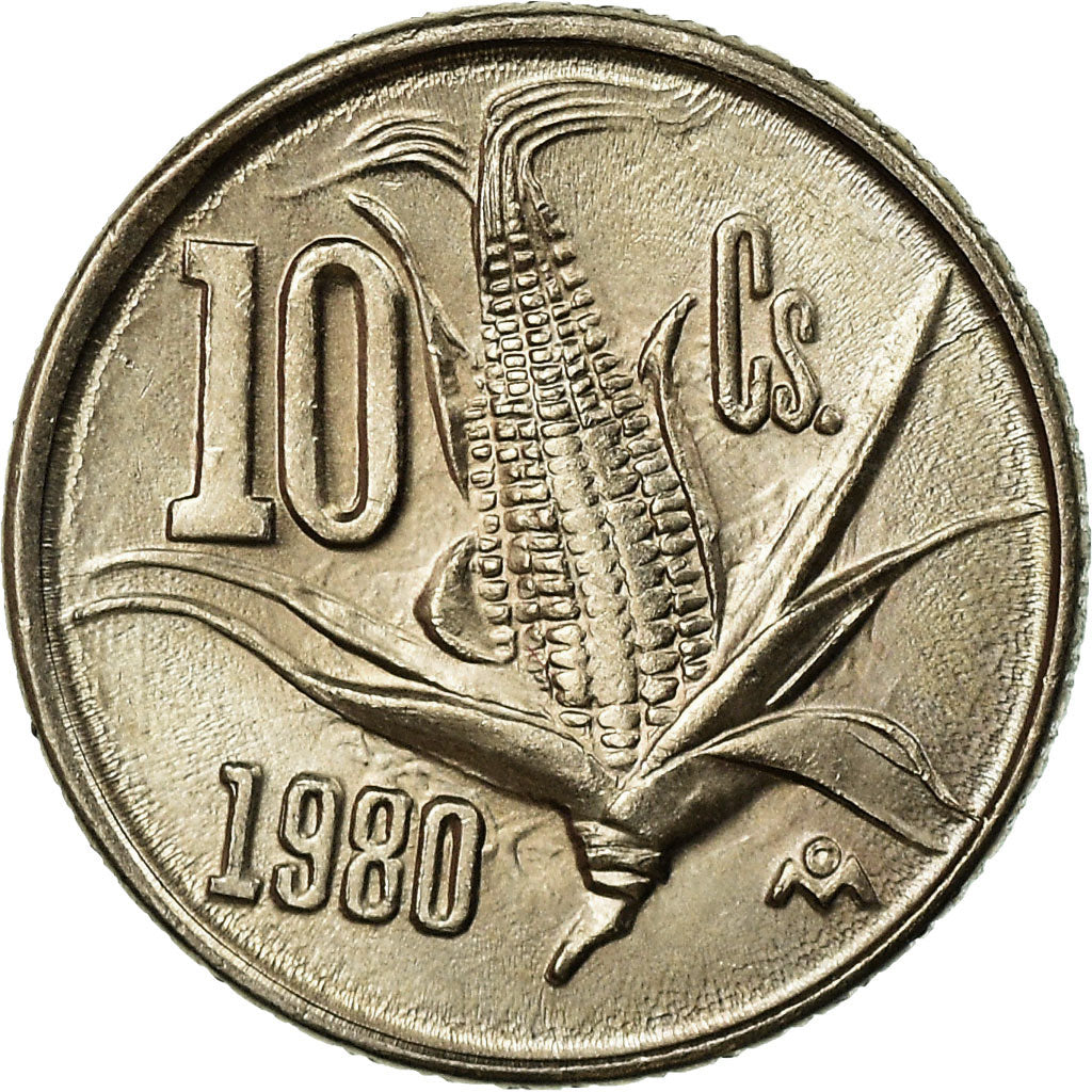 Coin, Mexico, 10 Centavos, 1980, Mexico City, EF(40-45), Copper-nickel, KM:434.1