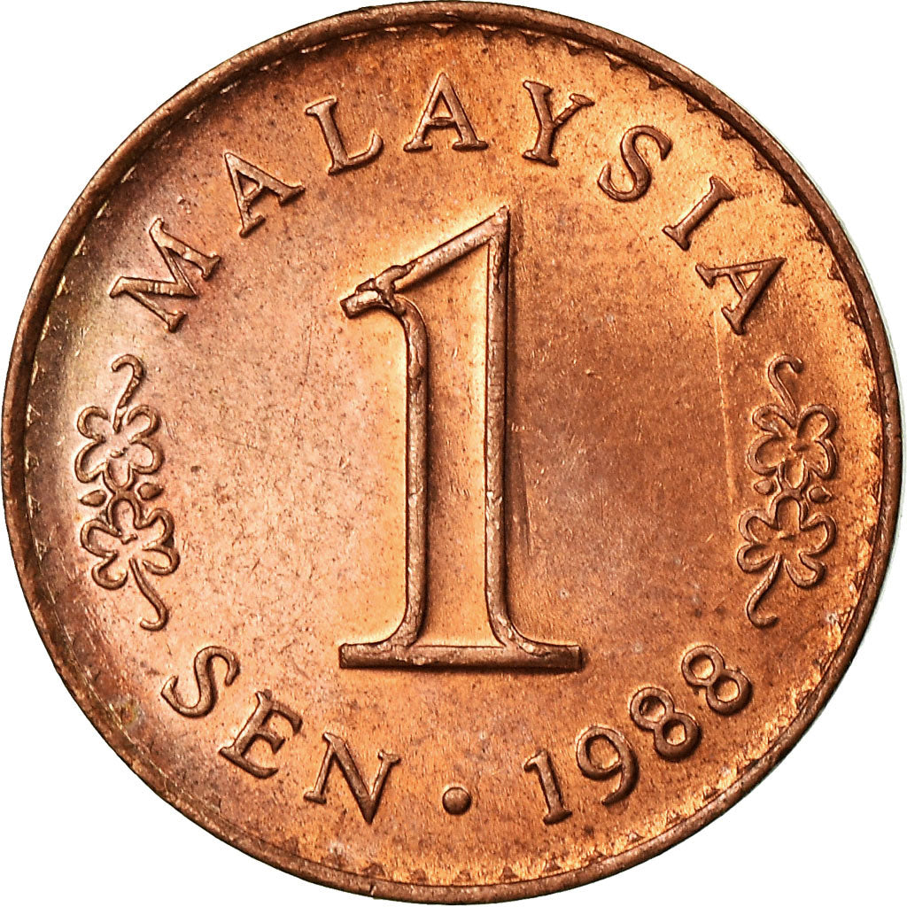Monnaie, Malaysie, Sen, 1988, TTB, Copper Clad Steel, KM:1a