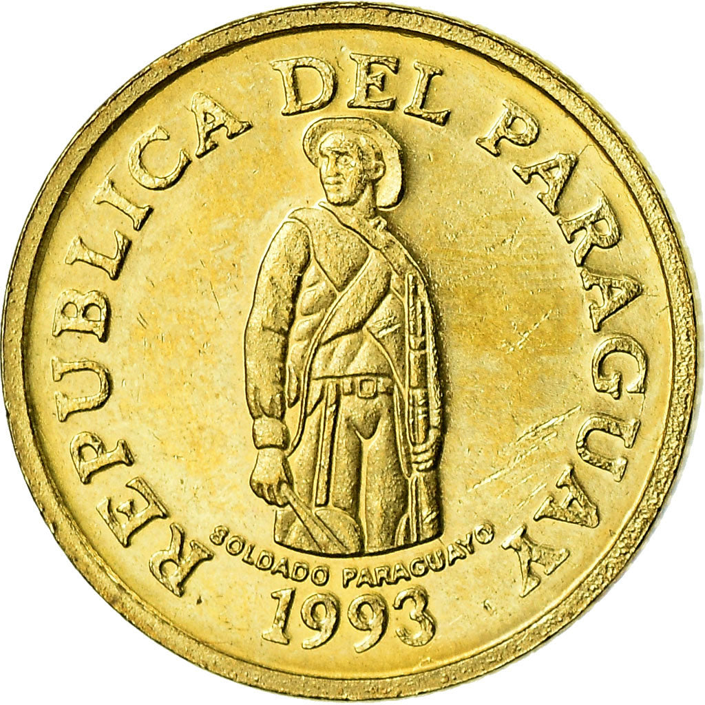 Coin, Paraguay, Guarani, 1993, EF(40-45), Brass plated steel, KM:192