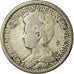 Coin, Netherlands, Wilhelmina I, 25 Cents, 1925, EF(40-45), Silver, KM:146