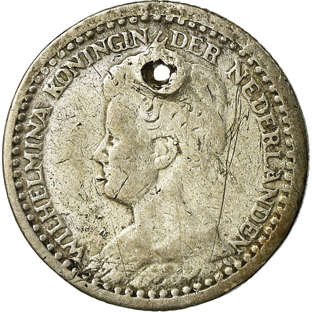 Coin, Netherlands, Wilhelmina I, 10 Cents, 1925, VF(20-25), Silver, KM:145