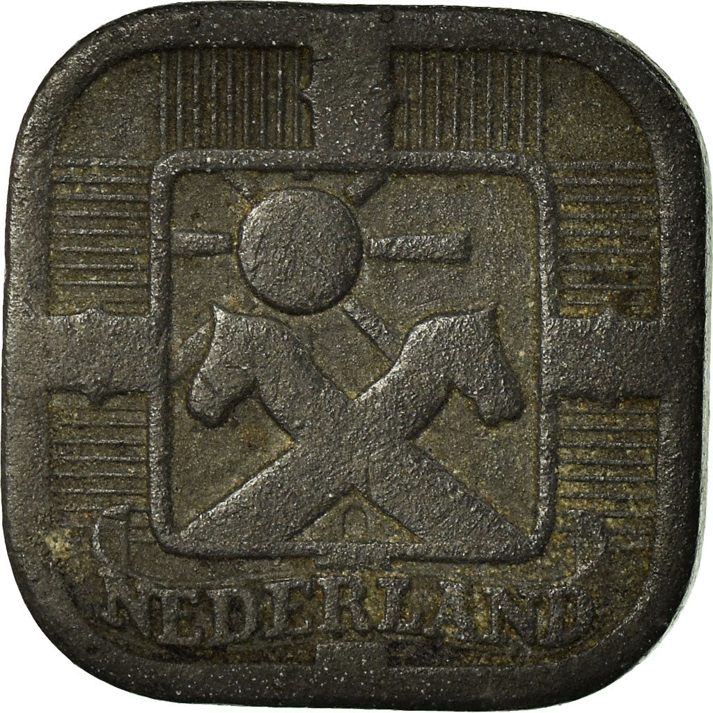 Coin, Netherlands, Wilhelmina I, 5 Cents, 1941, VF(30-35), Zinc, KM:172