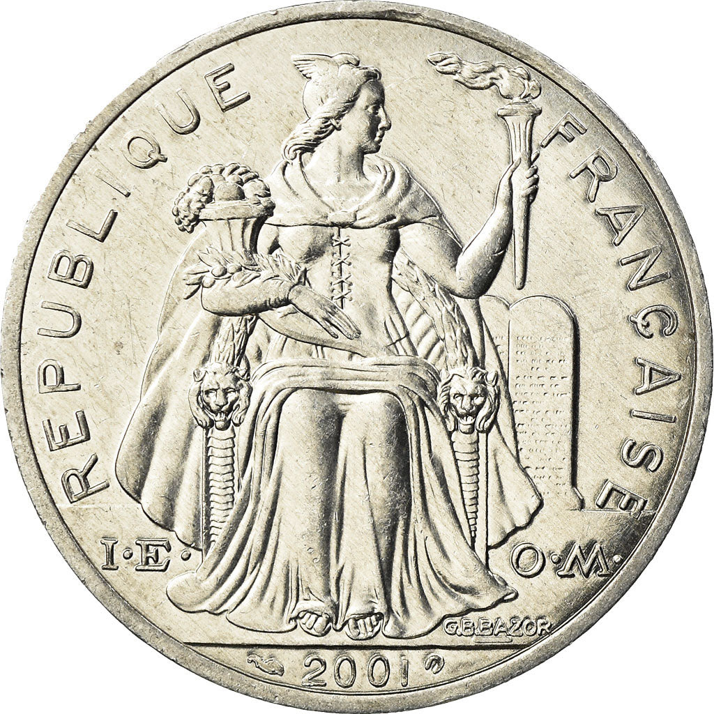 Monnaie, French Polynesia, 5 Francs, 2001, Paris, SUP, Aluminium, KM:12