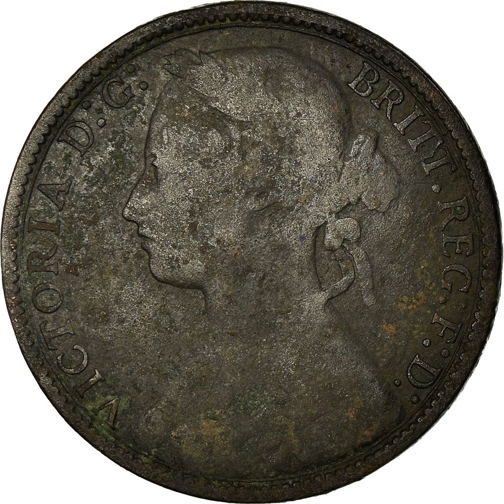 Coin, Great Britain, Victoria, Penny, 1877, VF(20-25), Bronze, KM:755