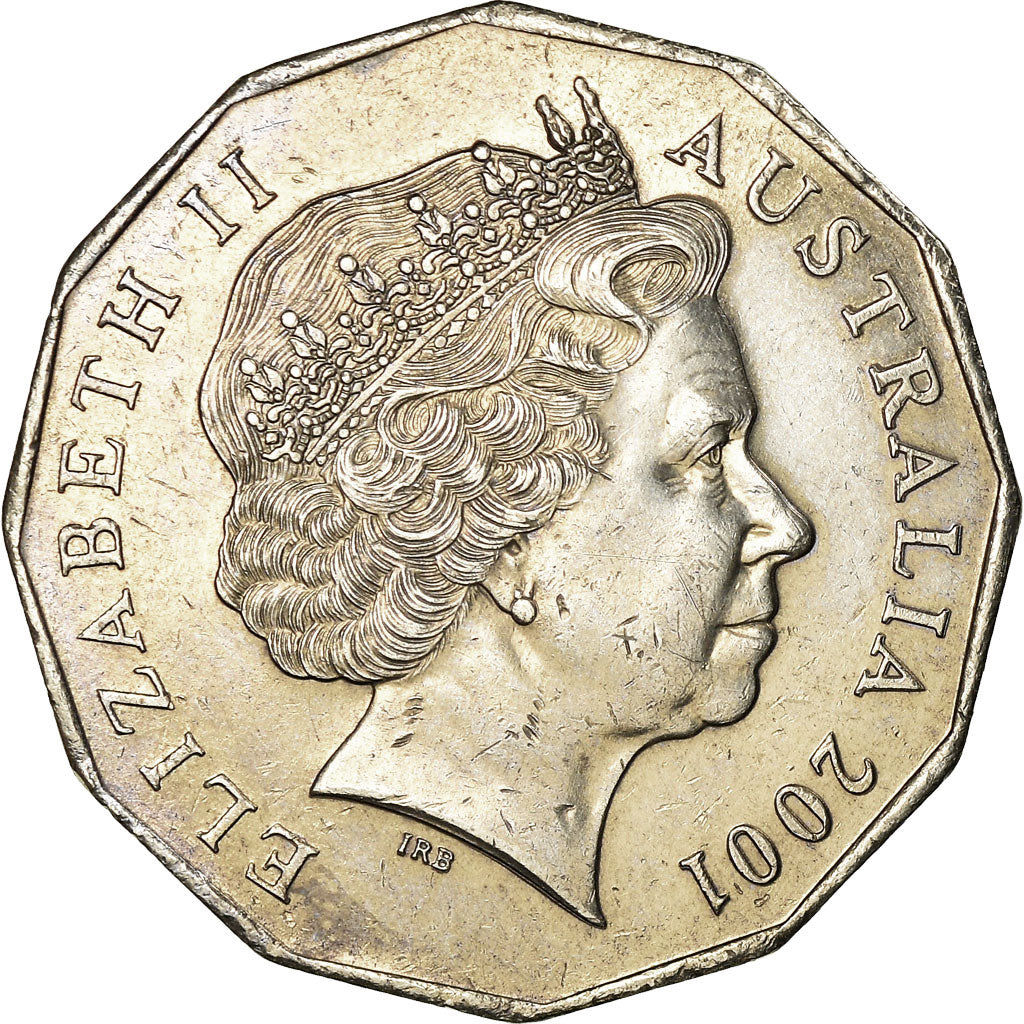 Coin, Australia, Elizabeth II, 50 Cents, 2001, Royal Australian Mint, Canberra