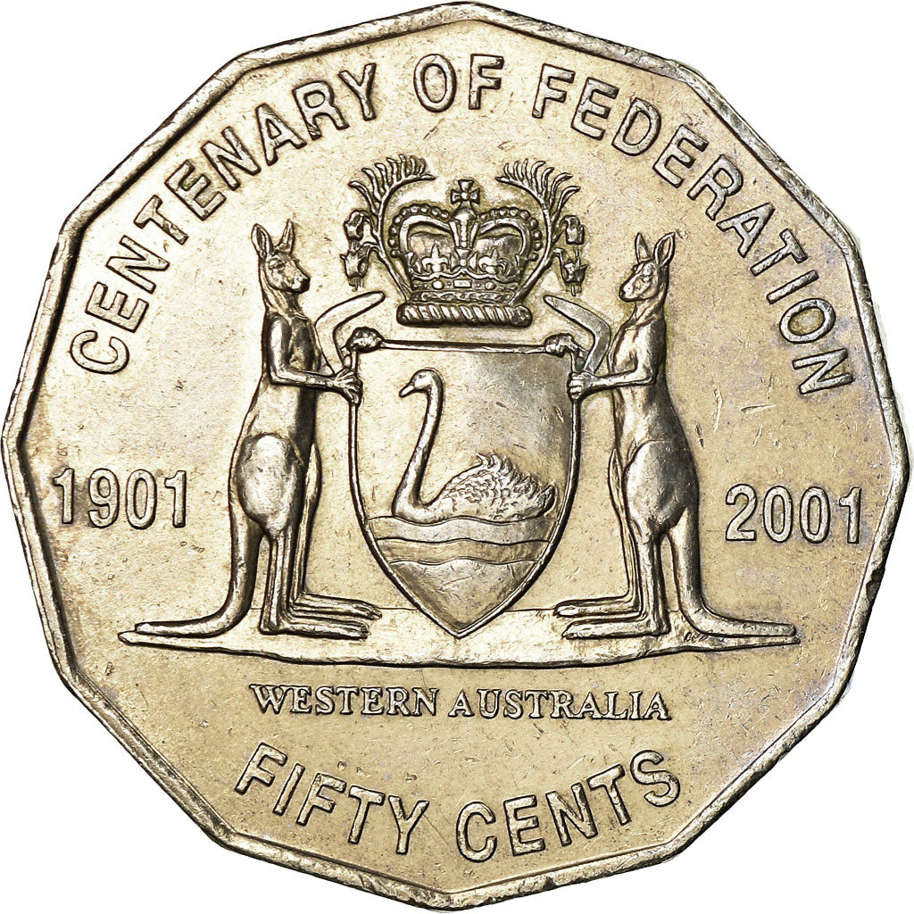 Coin, Australia, Elizabeth II, 50 Cents, 2001, Royal Australian Mint, Canberra