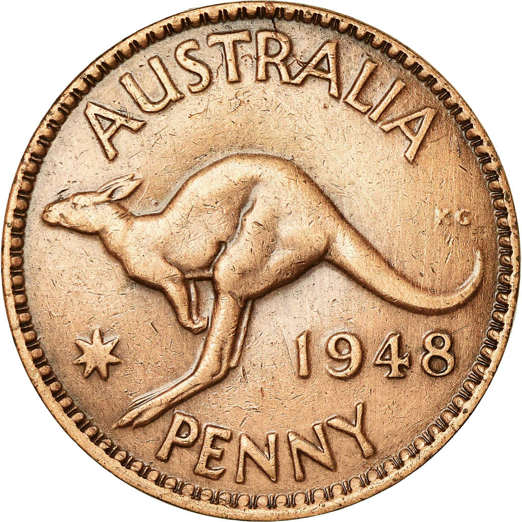 Coin, Australia, George VI, Penny, 1948, Melbourne, EF(40-45), Bronze, KM:36