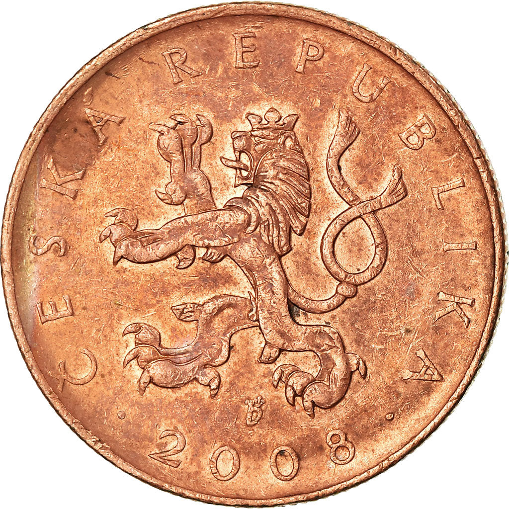 Coin, Czech Republic, 10 Korun, 2008, EF(40-45), Copper Plated Steel, KM:4