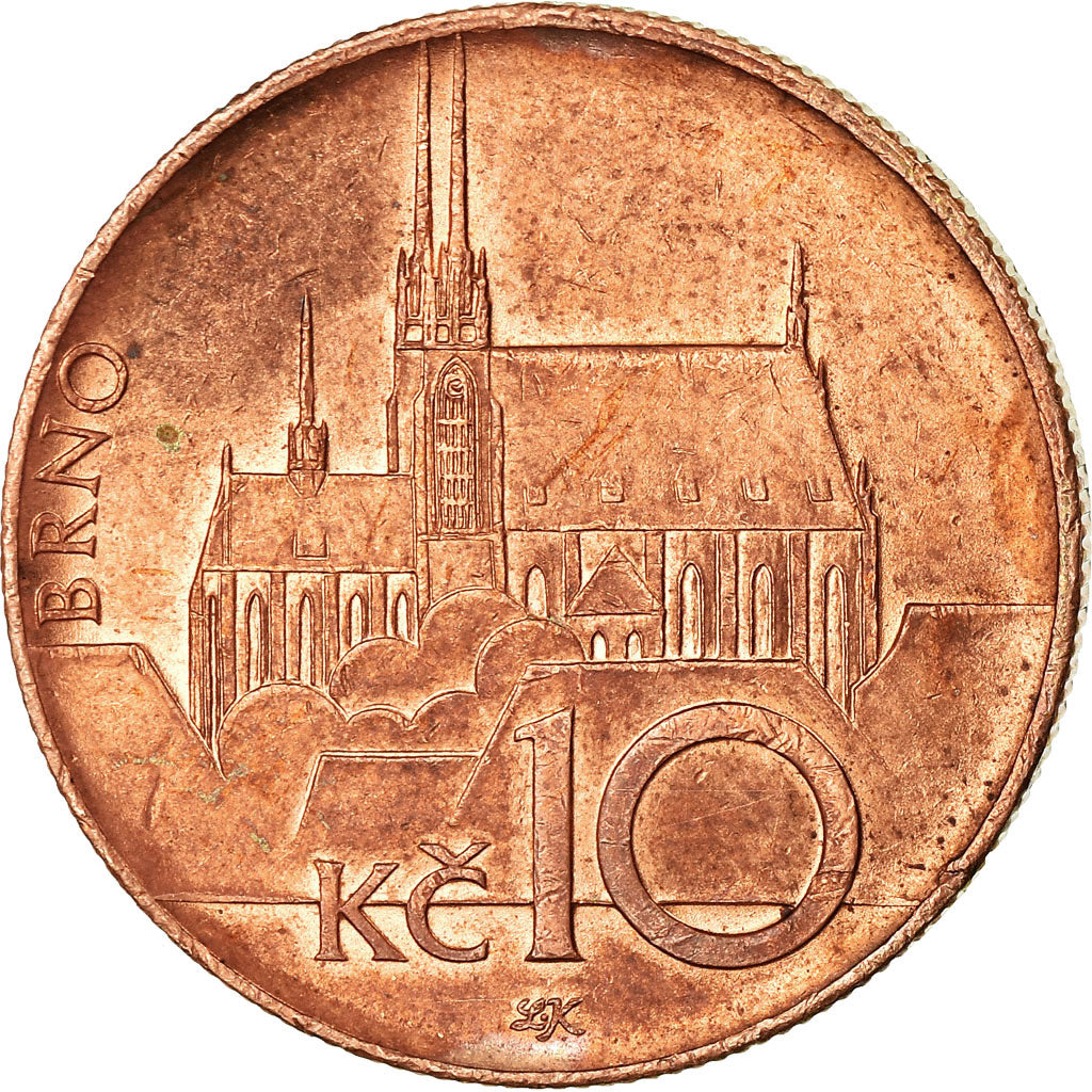 Coin, Czech Republic, 10 Korun, 2010, VF(30-35), Copper Plated Steel, KM:4