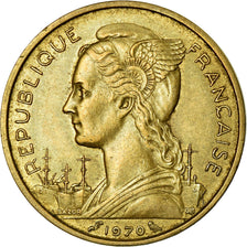 Coin, Réunion, 20 Francs, 1970, EF(40-45), Aluminum-Nickel-Bronze, KM:11a