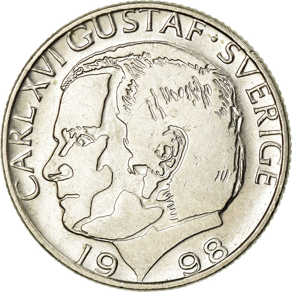 Coin, Sweden, Carl XVI Gustaf, Krona, 1998, EF(40-45), Copper-nickel, KM:852a