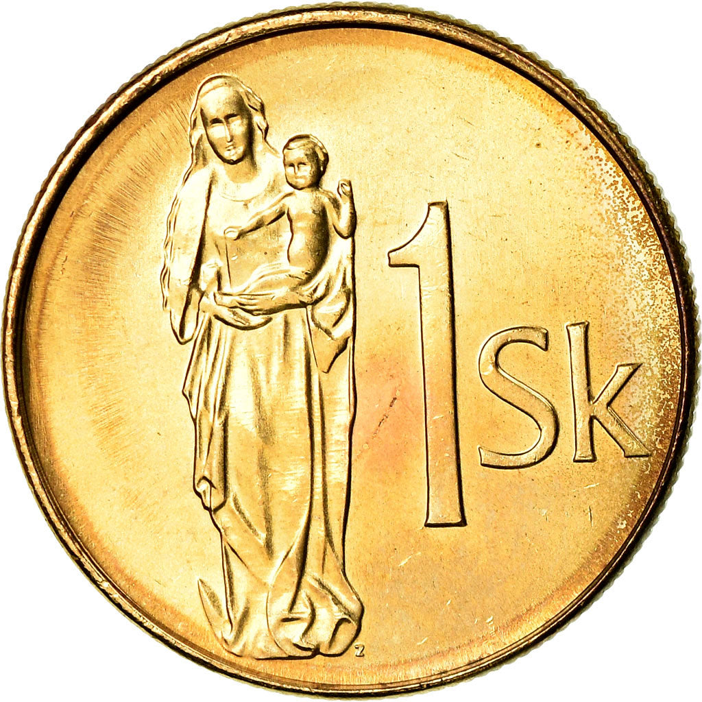 Munten, Slowakije, Koruna, 2006, ZF, Bronze Plated Steel, KM:12