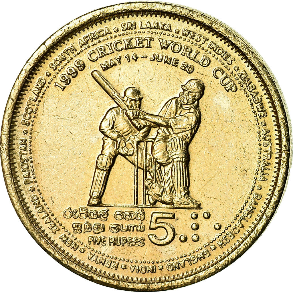 Coin, Sri Lanka, 5 Rupees, 1999, EF(40-45), Aluminum-Bronze, KM:161